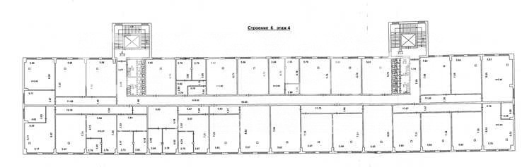 Планировка офиса 1600 м², 4 этаж, Административное здание «г Москва, Огородный пр-д, 5»